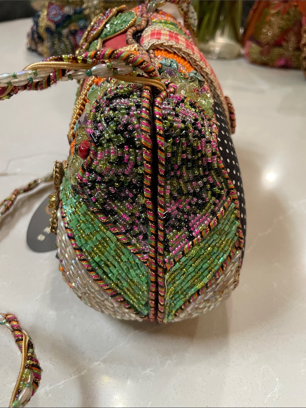 Mary Frances Vintage with Tags Embellished Multi-Color Floral Bag - Picture 4 of 14